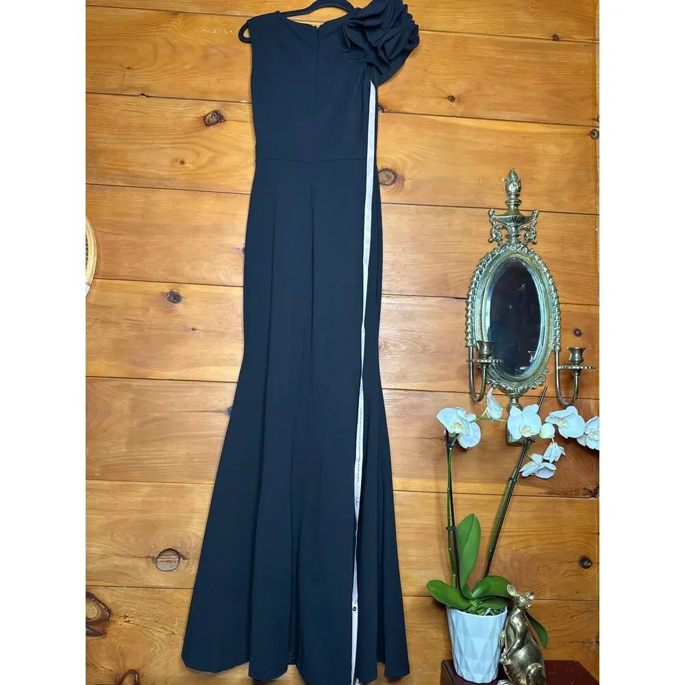 Lulus Lucette Black Sleeveless Ruffled Mermaid Maxi Dress Holiday Extra Small - Picture 6 of 11